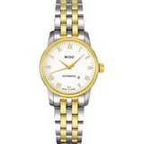 Mido Baroncelli III Automatic White Dial Two Tone Steel Strap Watch For Women - M7600.9.26.1 Authentic Buy Shop Now