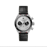 Tag Heuer Autavia Chronometer Flyback Chronograph Silver Dial Black Leather Strap Watch for Men - CBE511B.FC8279 Authentic Buy Shop Now