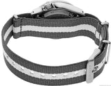 Seiko 5 Sports x Peanuts Surfboard Snoopy Limited Edition White Dial Two Tone NATO Strap Watch For Men - SRPK25K1 Authentic Buy Shop Now