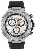 Tissot T Race Chronograph White Dial Black Rubber Strap Watch For Men - T141.417.17.011.00 Authentic Buy Shop Now