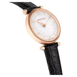 Swarovski Crystalline Wonder Silver Dial Black Leather Strap Watch for Women - 5653359 Authentic Buy Shop Now