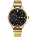 Tommy Hilfiger Brooke Black Dial Gold Steel Strap Watch for Women - 1782019 Authentic Buy Shop Now
