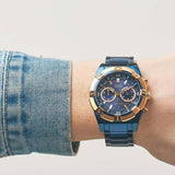 Guess Jolt Analog Blue Dial Blue Steel Strap Watch for Men - W0377G4 Authentic Buy Shop Now