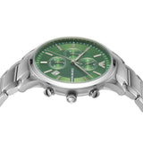 Emporio Armani Renato Chronograph Green Dial Silver Steel Strap Watch For Men - AR11507 Authentic Buy Shop Now