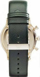 Emporio Armani Chronograph Champagne Dial Green Leather Strap Watch For Men - AR1722 Authentic Buy Shop Now
