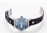 Diesel Mini Daddy LIght Blue Dial Brown Leather Strap Watch For Men - DZ7321 Authentic Buy Shop Now