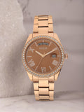 Guess Luna Diamonds Rose Gold Dial Rose Gold Steel Strap Watch for Women - GW0307L3 Authentic Buy Shop Now