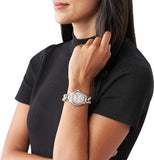 Michael Kors Camille Pavé Chronograph Silver Dial Two Tone Steel Strap Watch for Women - MK6843 Authentic Buy Shop Now