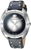 Versace Shadov Quartz Silver Dial Black Snake Leather Strap Watch for Women - VEBM00118 Authentic Buy Shop Now