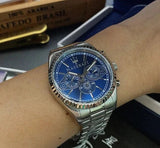 Maserati Competizione Chronograph Blue Dial Silver Steel Strap Watch For Men - R8853100013 Authentic Buy Shop Now