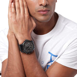 Diesel Daddy 2.0 Chronograph Grey Dial Blue Steel Strap Watch For Men - DZ7414 Authentic Buy Shop Now