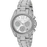 Michael Kors Mini Bradshaw Crystals Silver Dial Silver Steel Strap Watch For Women - MK6454 Authentic Buy Shop Now