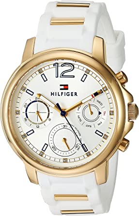 Tommy Hilfiger Claudiia White Dial White Steel Strap Watch for Women - 1781745 Authentic Buy Shop Now