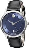 Movado 1881 Automatic Blue Dial Black Leather Strap Watch For Men - 606874 Authentic Buy Shop Now