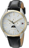 Tommy Hilfiger Oliver Analog Silver Dial Black Leather Strap Watch for Men - 1791305 Authentic Buy Shop Now