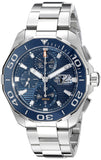 Tag Heuer Aquaracer Calibre 16 43mm Blue Dial Silver Steel Strap Watch for Men - CAY211B.BA0927 Authentic Buy Shop Now