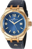 Maurice Lacroix Aikon Date Limited Edition Blue Dial Blue Leather Strap Watch For Men - AI1028-BRZ01-420-1 Authentic Buy Shop Now