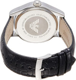 Emporio Armani Valente Black Dial Black Leather Strap Watch For Men - AR0643 Authentic Buy Shop Now