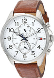 Tommy Hilfiger Dean Quartz Multifunction White Dial Brown Leather Strap Watch for Men - 1791274 Authentic Buy Shop Now