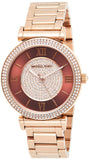 Michael Kors Catlin Quartz Rose Gold Dial Rose Gold Steel Strap Watch For Women - MK3412 Authentic Buy Shop Now