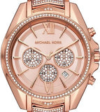 Michael Kors Whitney Chronograph Rose Gold Dial Rose Gold Steel Strap Watch For Women - MK6730 Authentic Buy Shop Now