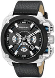 Diesel BAMF Chronograph Black Dial Black Leather Strap Watch For Men - DZ7345 Authentic Buy Shop Now