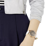 Swarovski Crystalline Hours Quartz Grey Dial Black Leather Strap Watch for Women - 5344635 Authentic Buy Shop Now