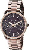 Fossil Tailor Analog Brown Dial Brown Steel Strap Watch for Women - ES4258 Authentic Buy Shop Now