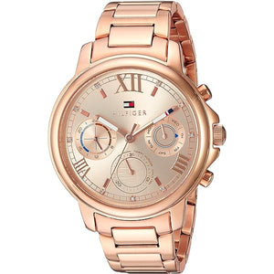 Tommy Hilfiger Claudia Rose Gold Dial Rose Gold Steel Strap Watch for Women - 1781743 Authentic Buy Shop Now