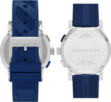 Burberry City Sport Chronograph White Dial Blue Rubber Strap Watch For Men - BU9808 Authentic Buy Shop Now