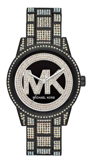 Michael Kors Ritz Crystals Black Dial Two Tone Steel Strap Watch for Women - MK6733 Authentic Buy Shop Now