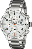 Tommy Hilfiger Trent Multifunction White Dial Silver Steel Strap Watch for Men - 1791140 Authentic Buy Shop Now