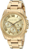 Michael Kors Brecken Chronograph Gold Dial Gold Steel Strap Watch For Women - MK6366 Authentic Buy Shop Now