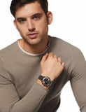 Emporio Armani Aviator Brown Dial Grey Mesh Bracelet Watch For Men - AR11141 Authentic Buy Shop Now