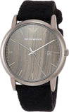 Emporio Armani Luigi Analog Brown Dial Black Leather Strap Watch For Men - AR11156 Authentic Buy Shop Now