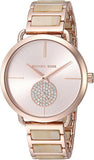 Michael Kors Portia Quartz Rose Gold Dial Rose Gold Steel Strap Watch For Women - MK3678 Authentic Buy Shop Now