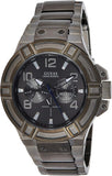 Guess Rigor Multifunction Black Dial Black Steel Strap Watch For Men - W0218G1 Authentic Buy Shop Now