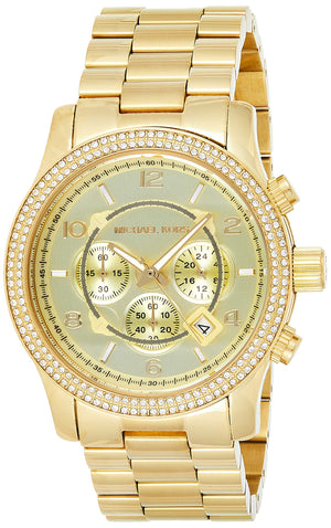Michael Kors Runway Gold Dial Gold Steel Strap Watch for Women - MK5575 Authentic Buy Shop Now