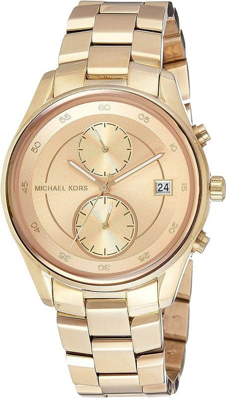 Michael Kors Briar Analog Gold Dial Gold Steel Strap Watch For Women - MK6464 Authentic Buy Shop Now