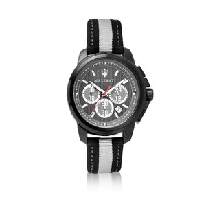 Maserati Royale 44mm Black Dial Stainless Steel Fiber Strap Watch For Men - R8871637002 Authentic Buy Shop Now