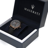 Maserati Legend Chronograph Black Dial Black Leather Strap Watch For Men - R8871638001 Authentic Buy Shop Now
