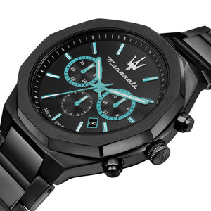 Maserati STILE Aqua Edition Black Dial Chronograph Watch For Men - R8873644001 Authentic Buy Shop Now