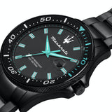Maserati SFIDA Aqua Edition Analog Black Dial Black Steel Strap Watch For Men - R8853144001 Authentic Buy Shop Now