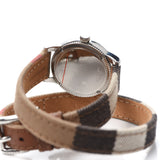 Burberry Utilitarian White Dial Multicolor Leather Strap Watch for Women - BU7849 Authentic Buy Shop Now