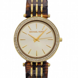Michael Kors Darci Gold Dial Brown Two Tone Steel Strap Watch for Women - MK4326 Authentic Buy Shop Now