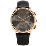 Calvin Klein Posh Grey Dial Black Leather Strap Watch for Men - K8Q376C3 Authentic Buy Shop Now
