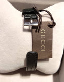 Gucci G Interlocking Black Dial Black Leather Strap Watch For Women - YA133501 Authentic Buy Shop Now