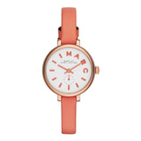 Marc Jacobs Sally White Dial Orange Leather Strap Watch for Women - MBM1355 Authentic Buy Shop Now