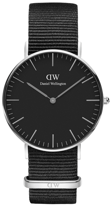 Daniel Wellington Classic Cornwall Black Dial Black Nylon Strap Watch For Women - DW00100149 Authentic Buy Shop Now