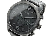 Fossil Nate Chronograph Black Dial Black Steel Strap Watch for Men - JR1401 Authentic Buy Shop Now